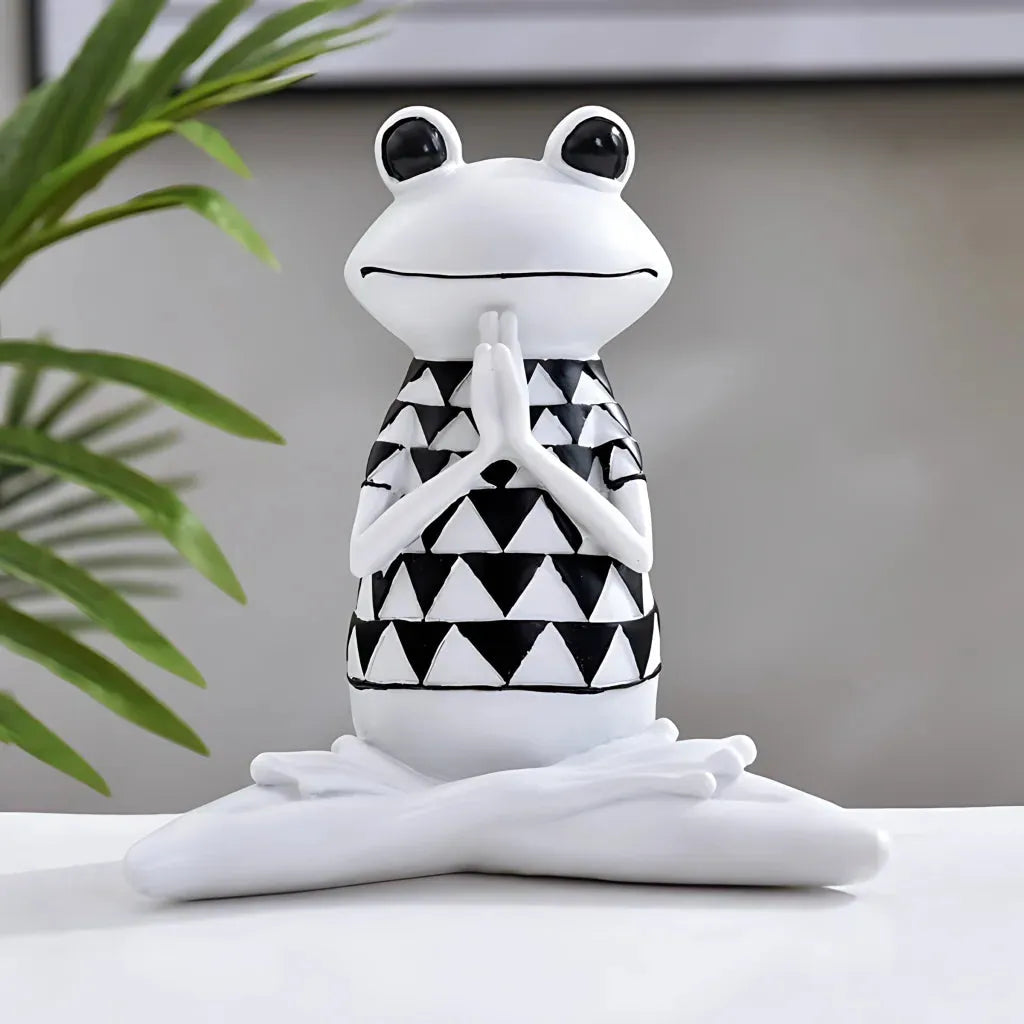 Playful Frog Yoga Statue For Calm Interiors - Style B