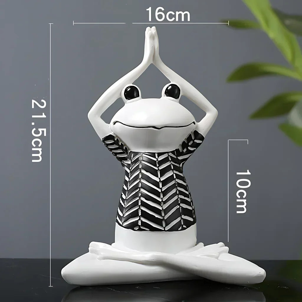 Playful Frog Yoga Statue For Calm Interiors - Style C