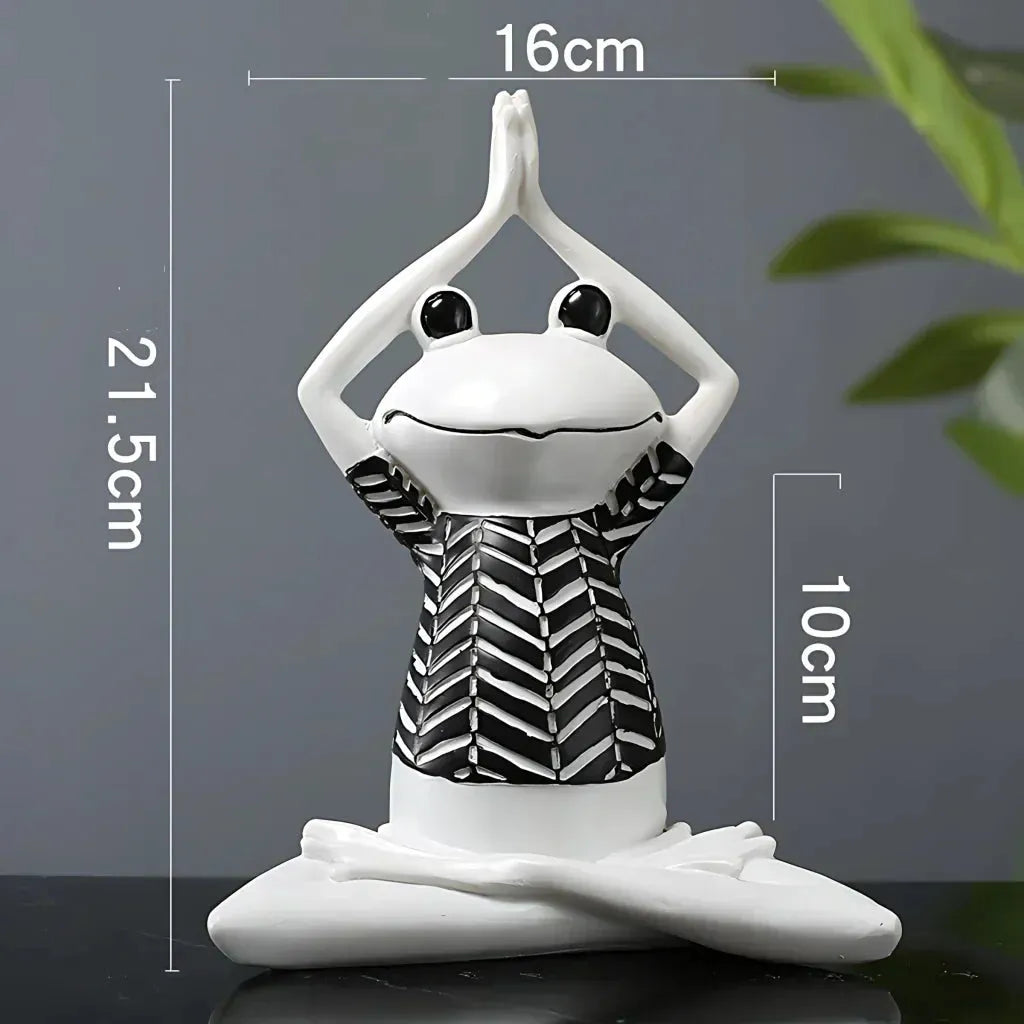 Playful Frog Yoga Statue For Calm Interiors - Style C