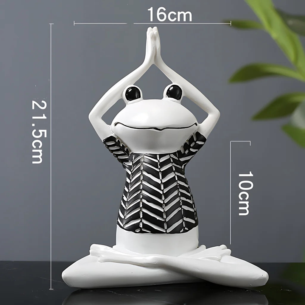 Playful Frog Yoga Statue For Calm Interiors - Style C