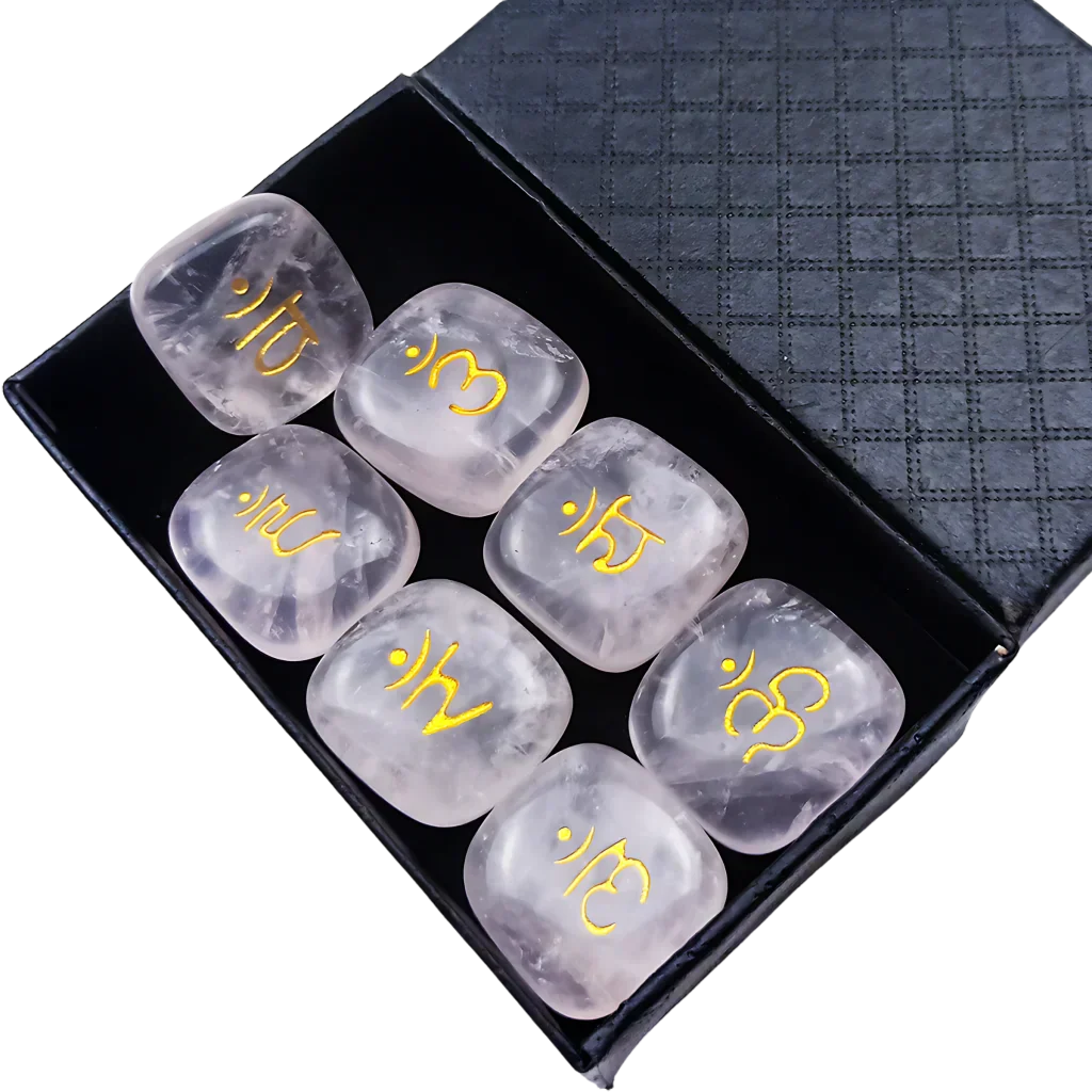 Polished Stones Chakra Set For Daily Energy Balance - Pink