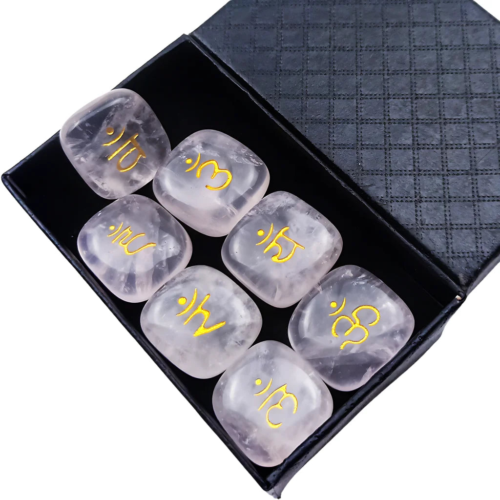 Polished Stones Chakra Set For Daily Energy Balance - Pink