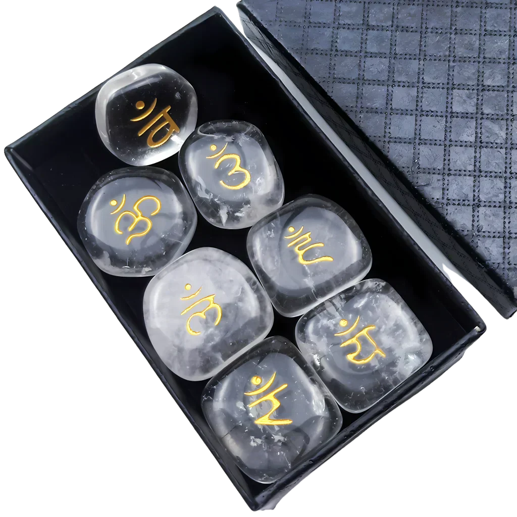 Polished Stones Chakra Set For Daily Energy Balance - White