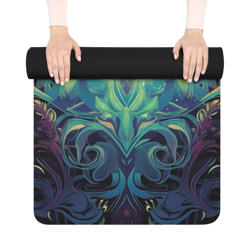 Printed Yoga Mats With Meditation Queen Design - 24x68