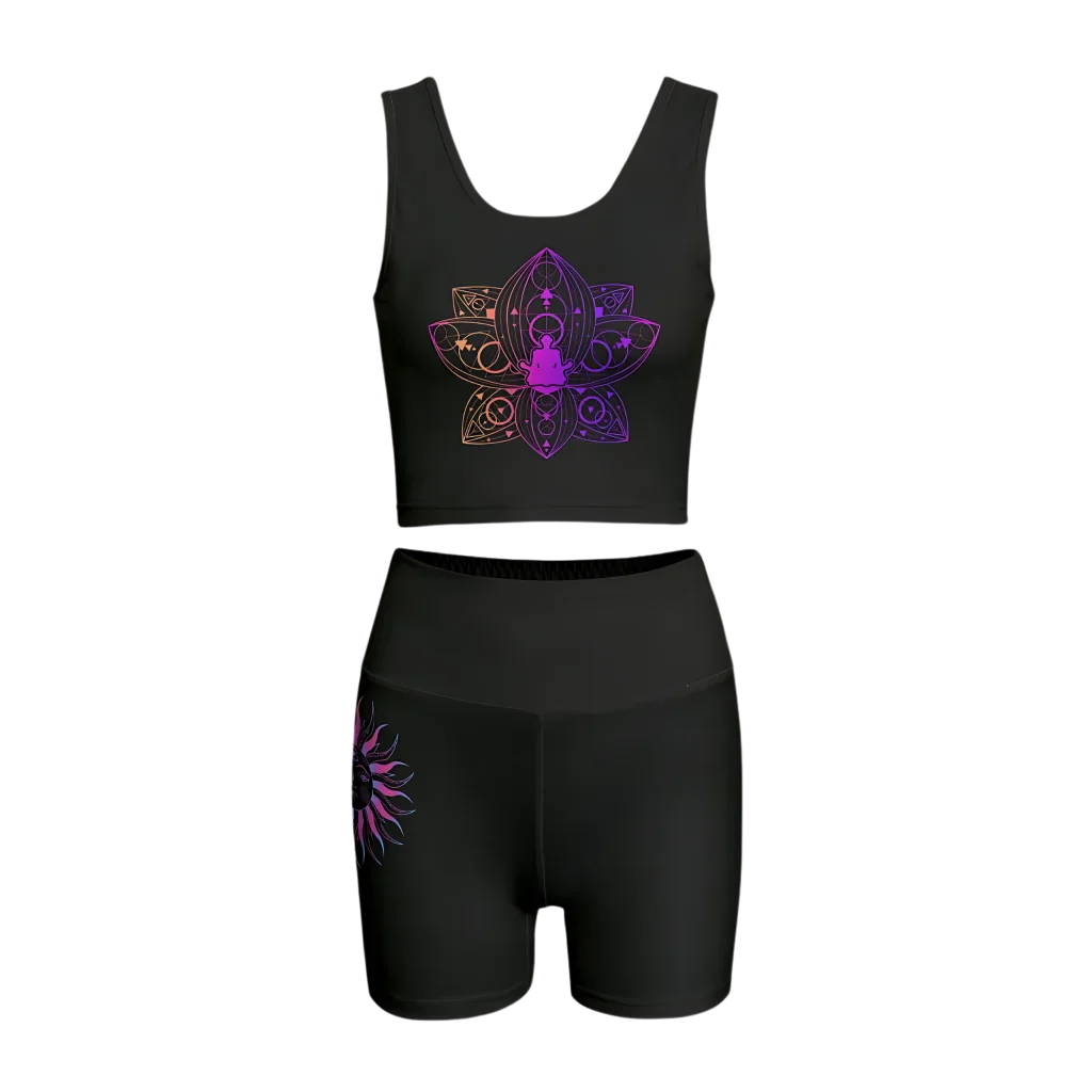 Radiant Lotus Yoga Workout Set For Women - S