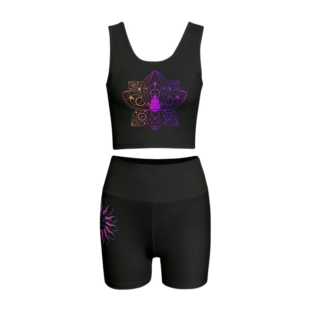 Radiant Lotus Yoga Workout Set For Women - S