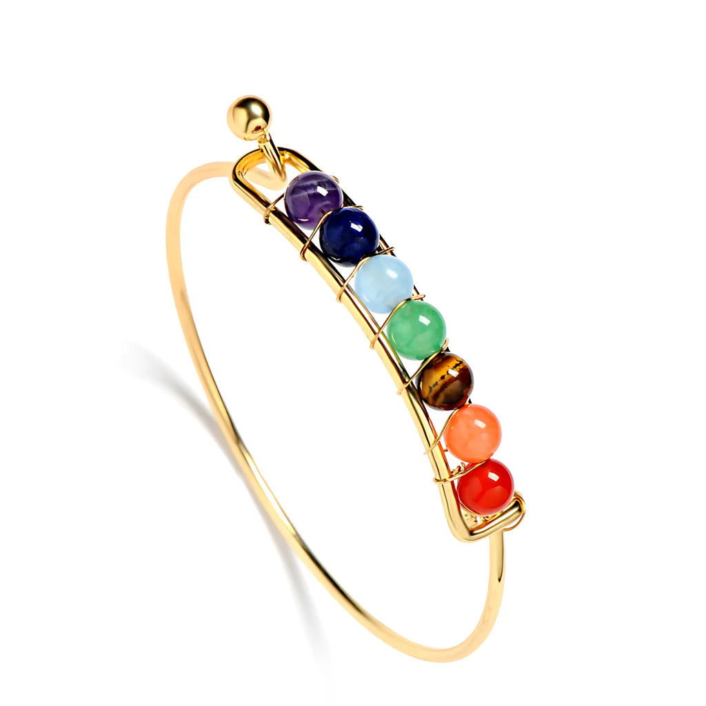 Radiation Shield Chakra Bead Bracelets - Gold