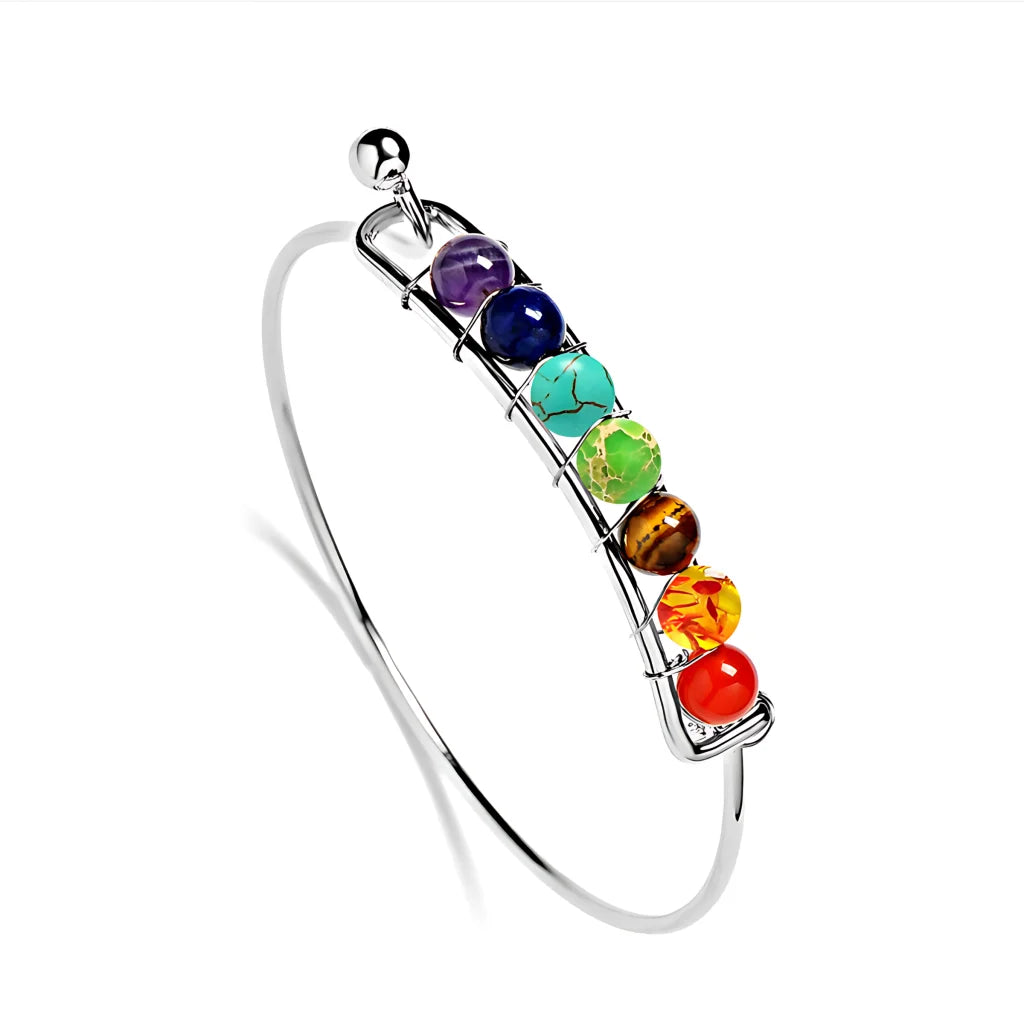 Radiation Shield Chakra Bead Bracelets - Imperial white