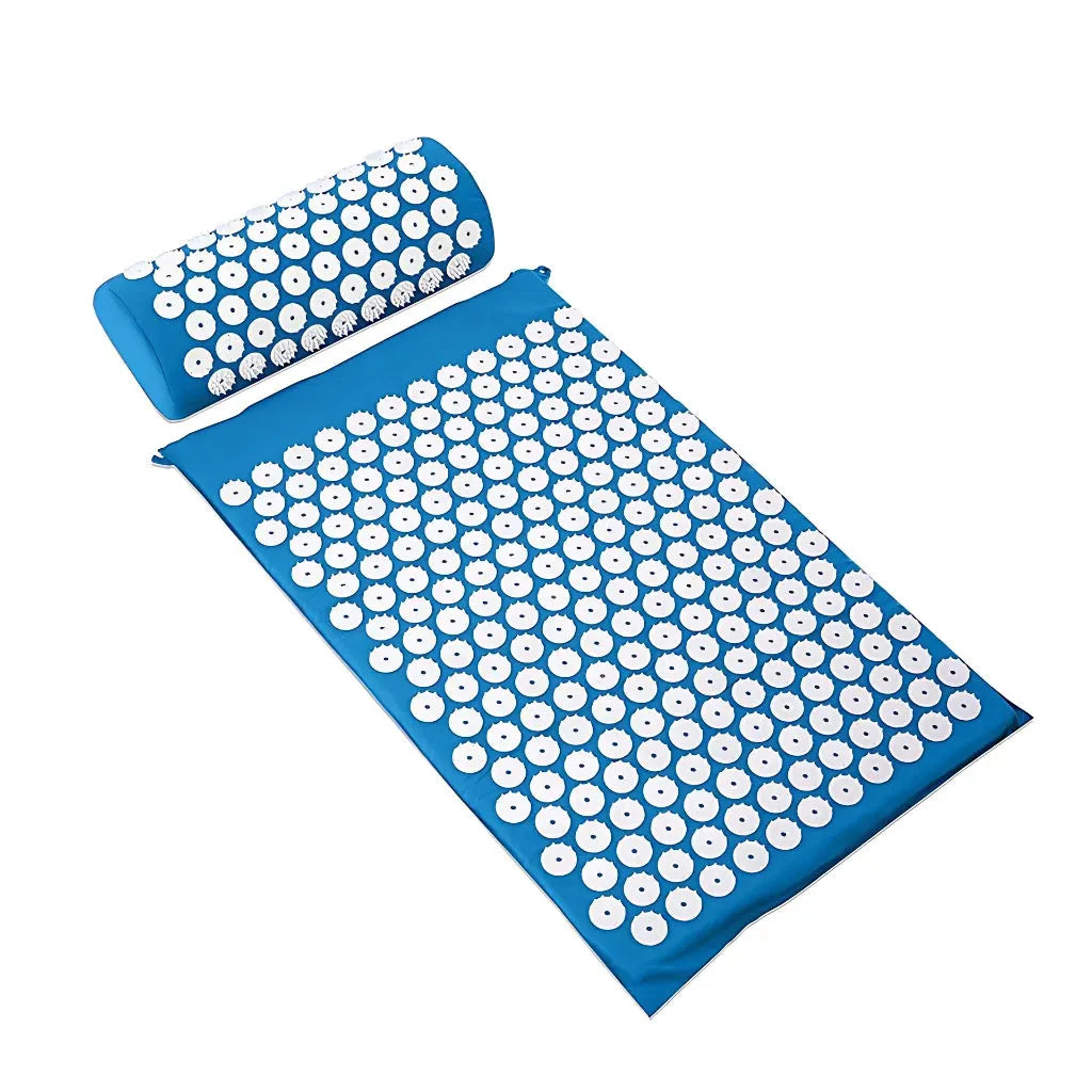 Relaxation Mat With Spikes For Neck And Back Relief - Light Blue