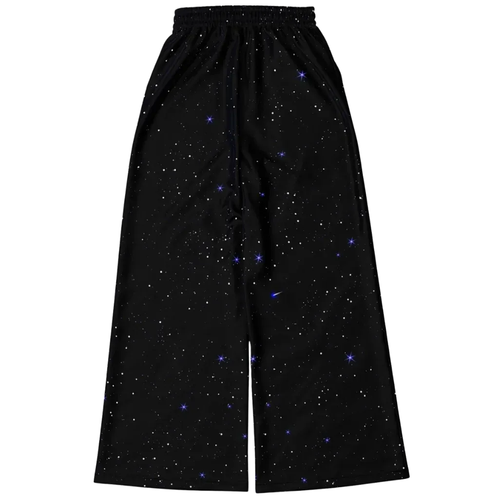 Sacred Geometry Flare Jogger With Night Sky Design