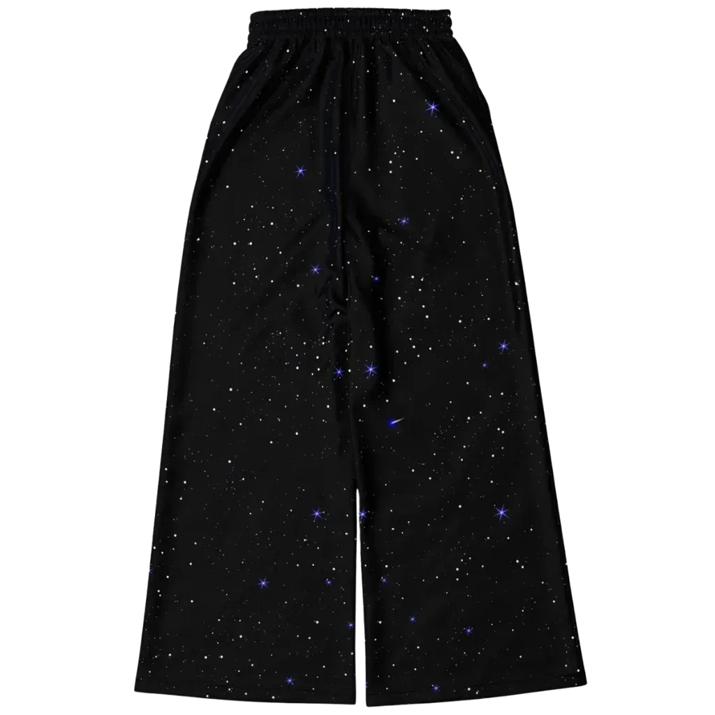 Sacred Geometry Flare Jogger With Night Sky Design