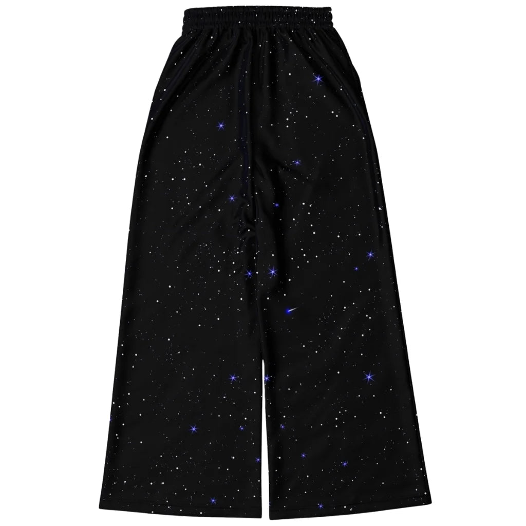 Sacred Geometry Flare Jogger With Night Sky Design