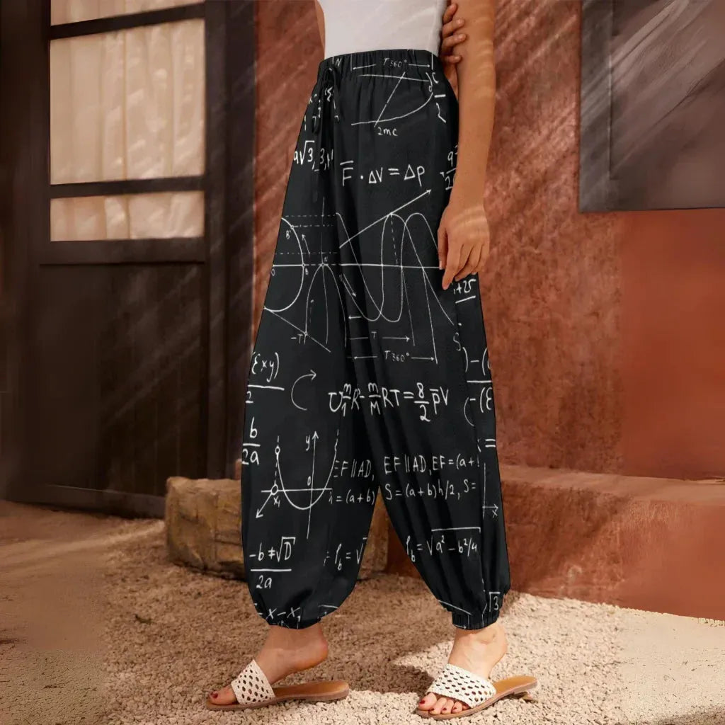 Sacred Geometry Harem Style Trousers in Black - XS