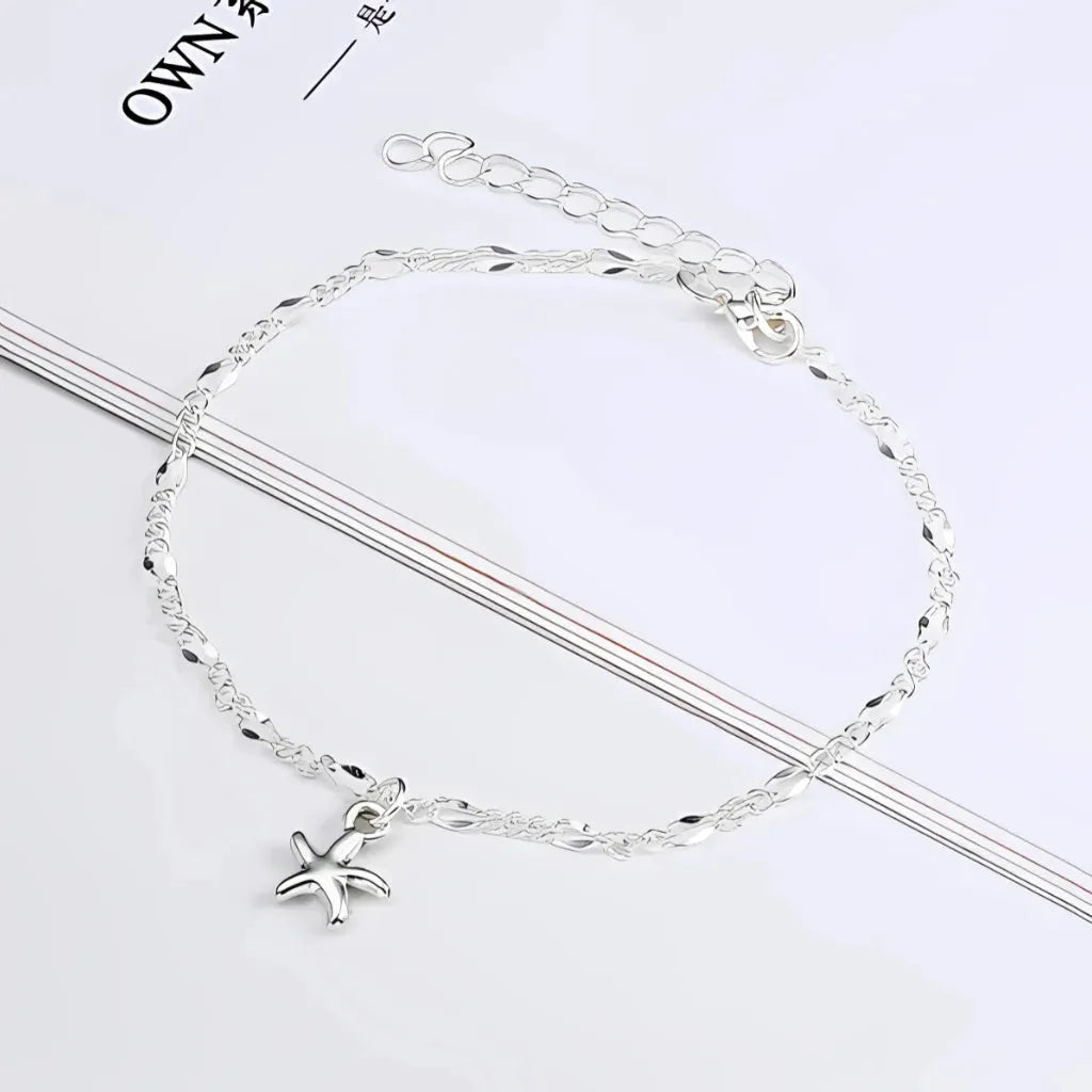 Silver Starfish Unique Ankle Bracelets For Boho Souls