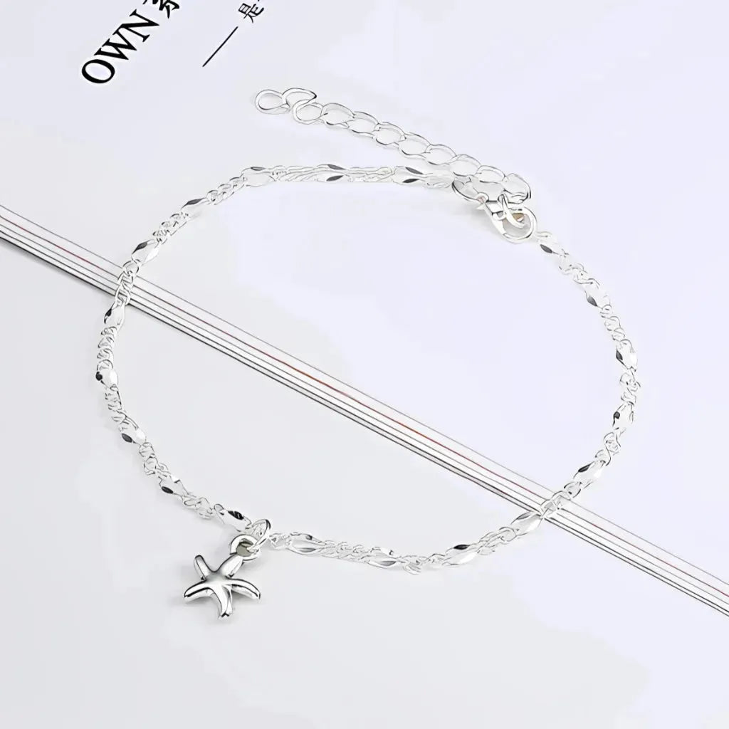 Silver Starfish Unique Ankle Bracelets For Boho Souls