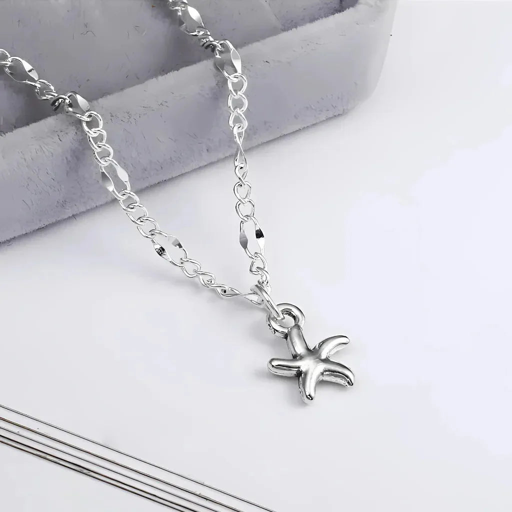 Silver Starfish Unique Ankle Bracelets For Boho Souls