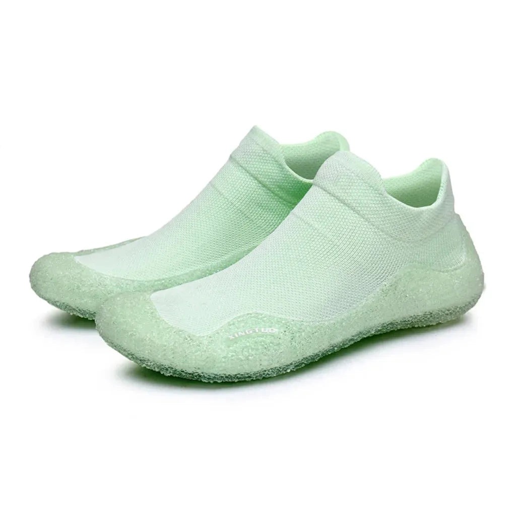 Slip On Yoga Shoes With Knitted Uppers And Grip Sole - Candy Green / 35-36