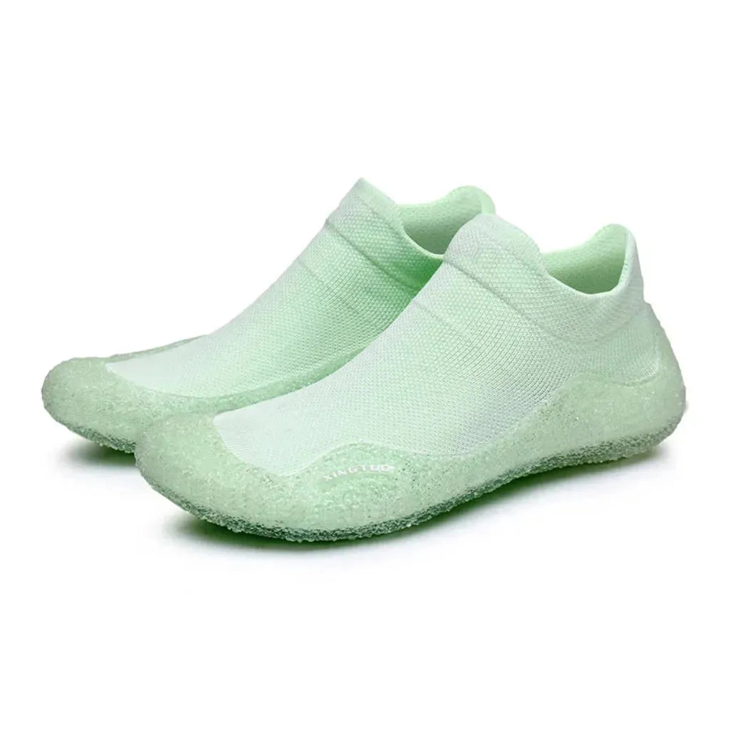 Slip On Yoga Shoes With Knitted Uppers And Grip Sole - Candy Green / 35-36