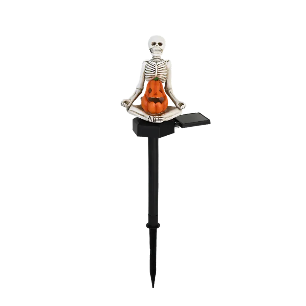 Solar Powered Yoga Skeleton Lawn Light