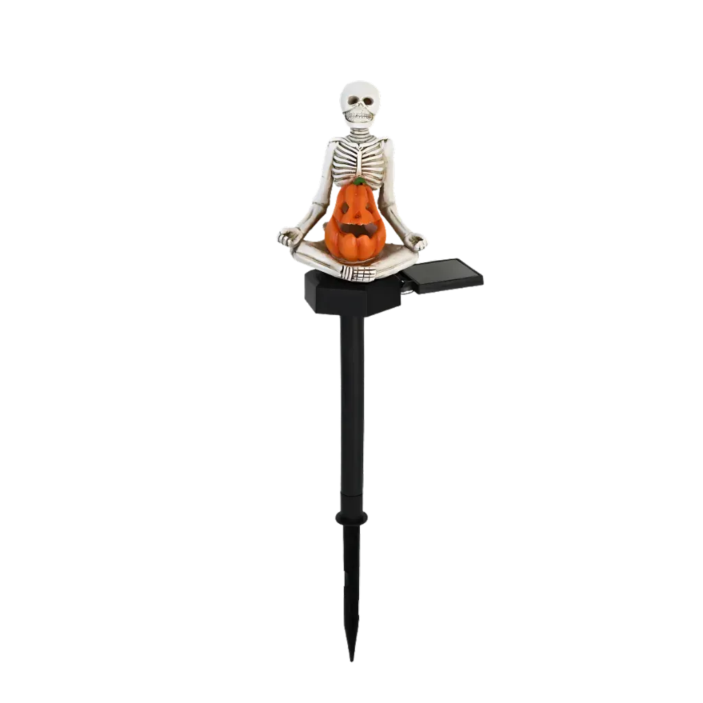 Solar Powered Yoga Skeleton Lawn Light