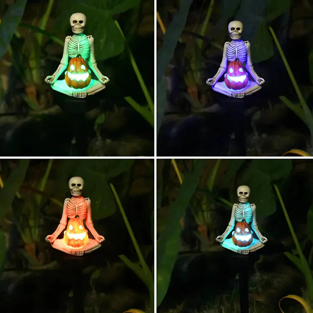 Solar Powered Yoga Skeleton Lawn Light - 4 Colors Light