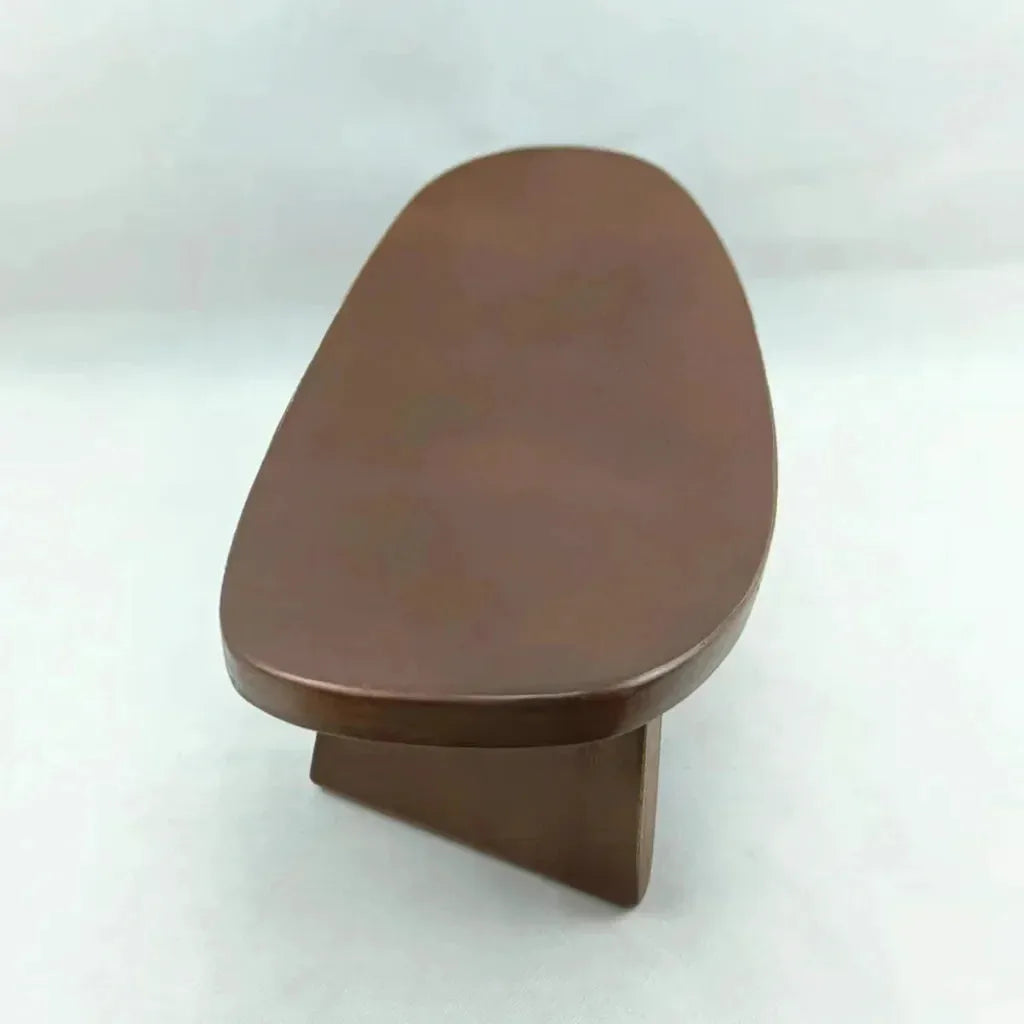 Solid Wood Meditation Seat For Grounded Posture - Dark Brown