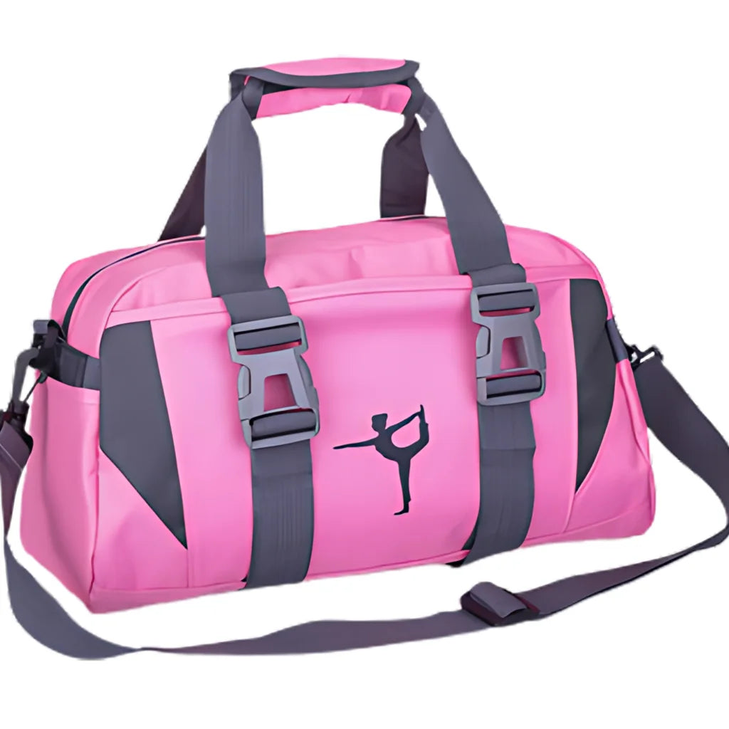Spacious Yoga Mat Duffle Bag With Compartments - Pink (45 x 23 x25)