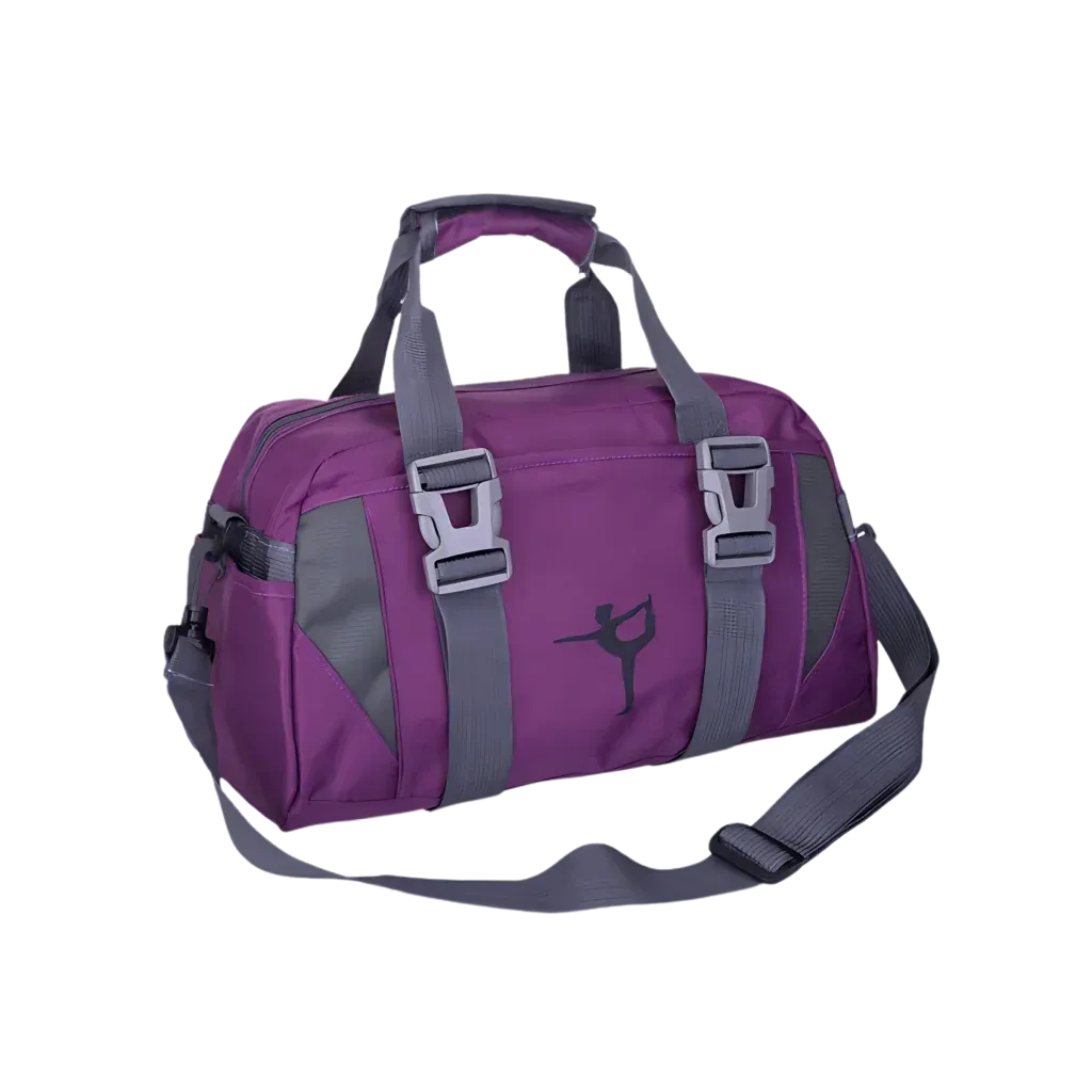 Spacious Yoga Mat Duffle Bag With Compartments - Purple (45 x 23 x25)