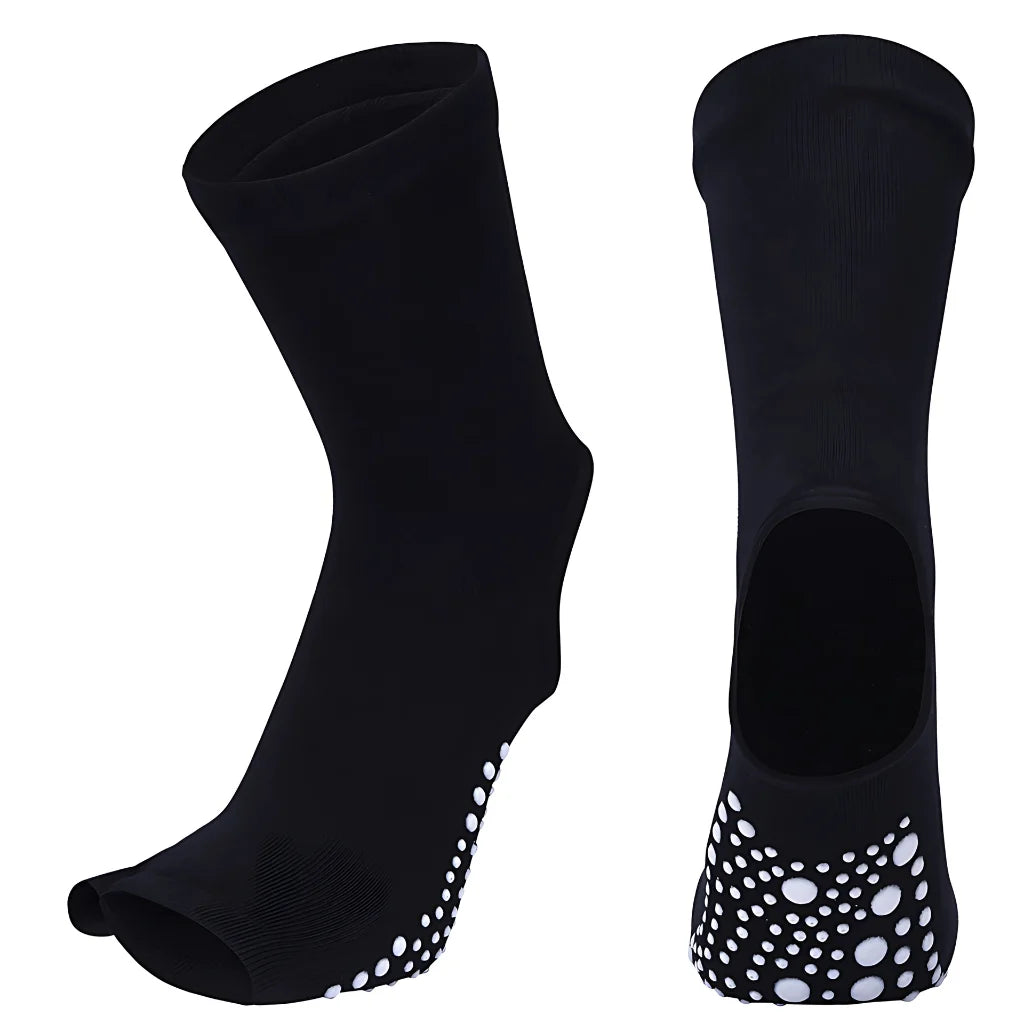 Split Toe Socks For Yoga With Non Slip Grip - Black / one size
