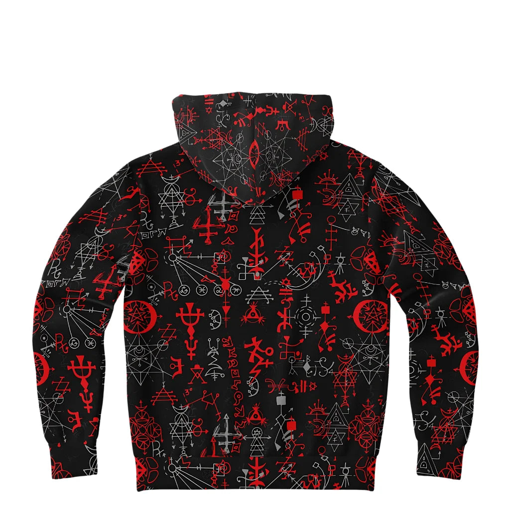 Sport Hoodies With Mystic Symbol Magic Print