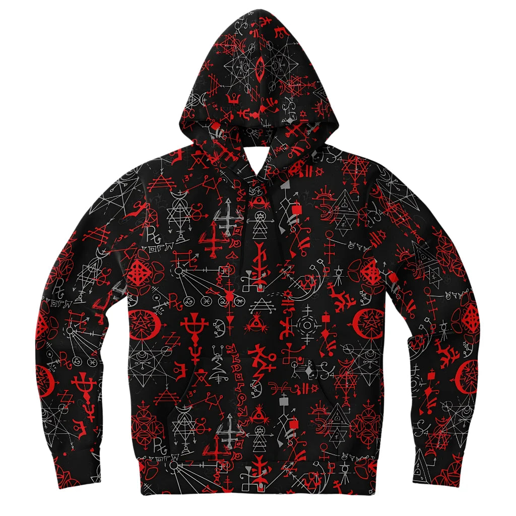 Sport Hoodies With Mystic Symbol Magic Print