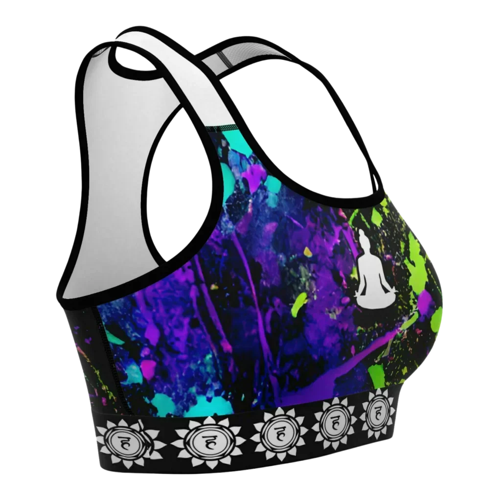 Sports Bras Yoga With Lotus And Chakra Print