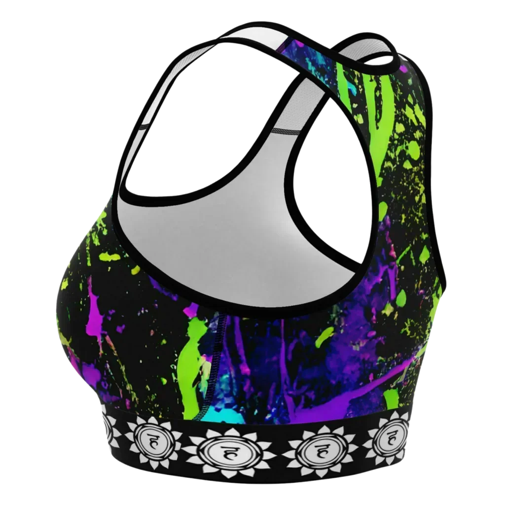 Sports Bras Yoga With Lotus And Chakra Print