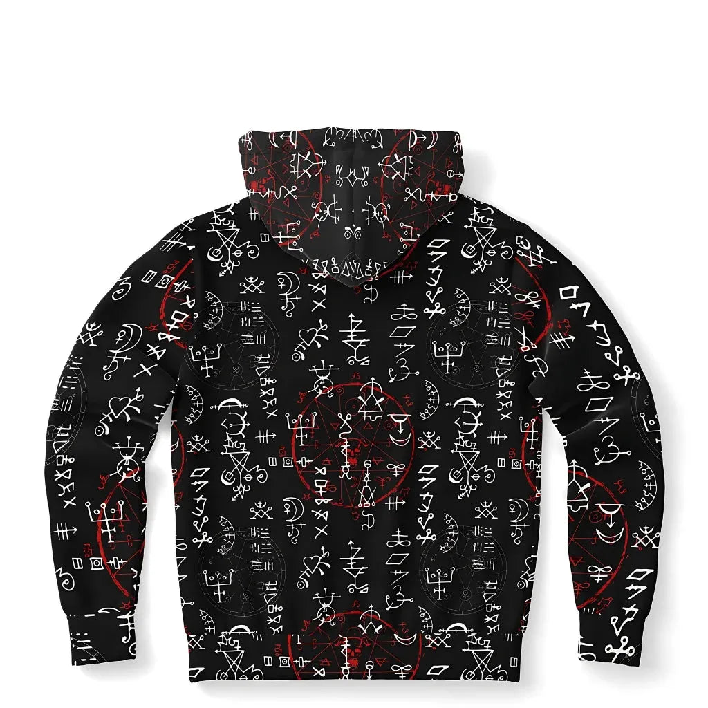 Sports Hoodie With Alchemy Symbol Print