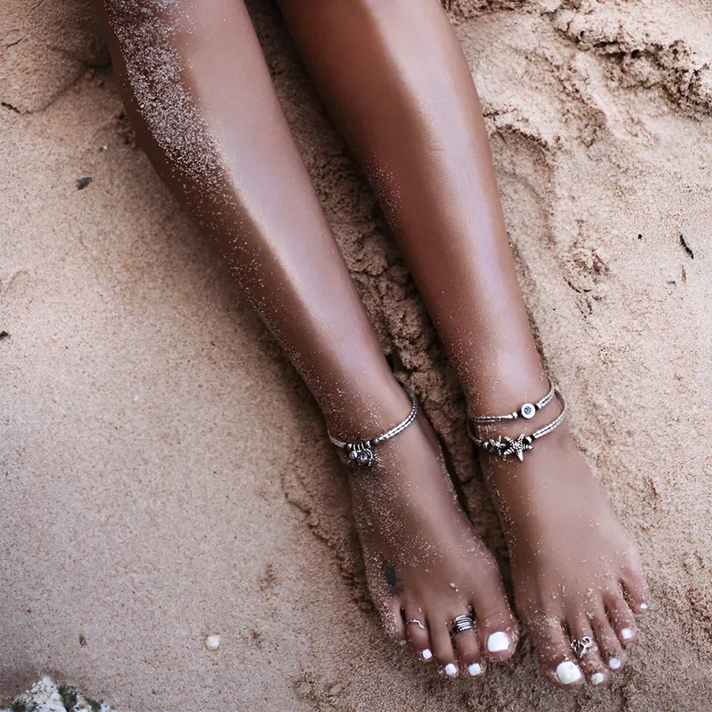 Starfish Charm Boho Chic Anklets For Women