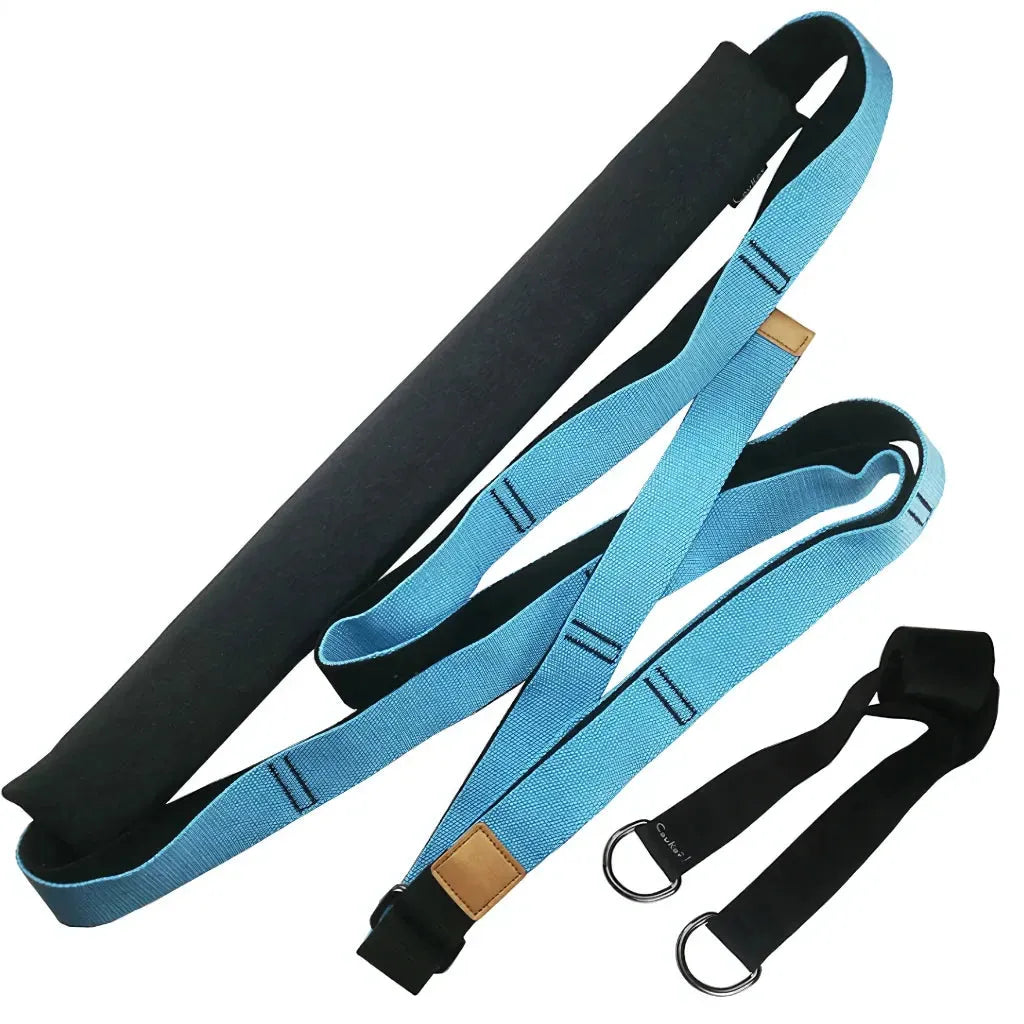 Straps For Stretching With Lumbar And Hand Support - Blue 3.8 cm