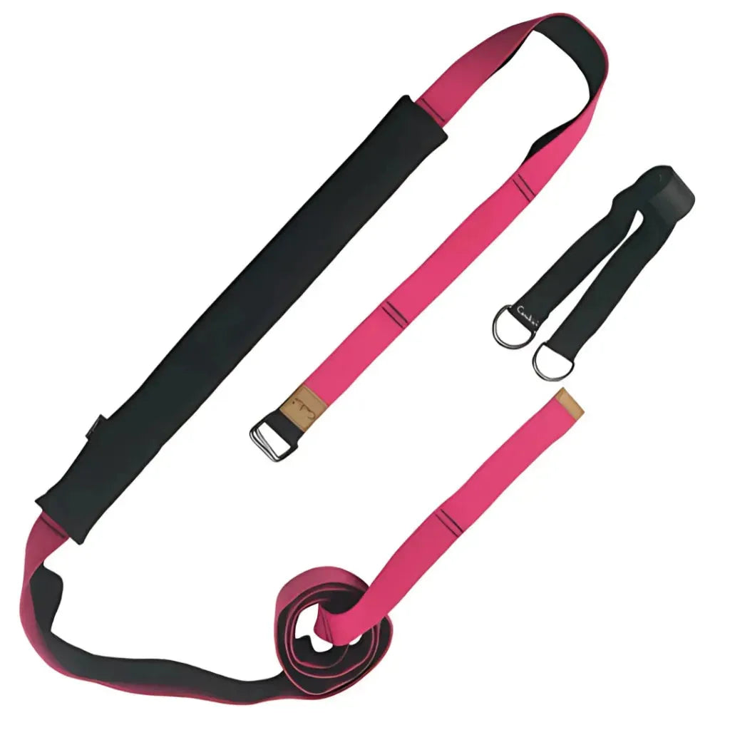 Straps For Stretching With Lumbar And Hand Support - Red 3.8 cm