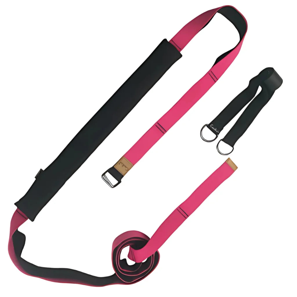 Straps For Stretching With Lumbar And Hand Support - Red 3.8 cm