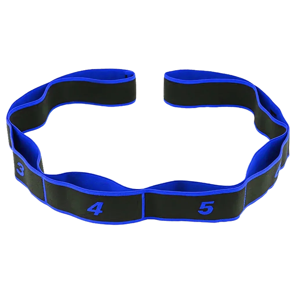 Stretch Strap With Loops For Flexibility Training - Blue