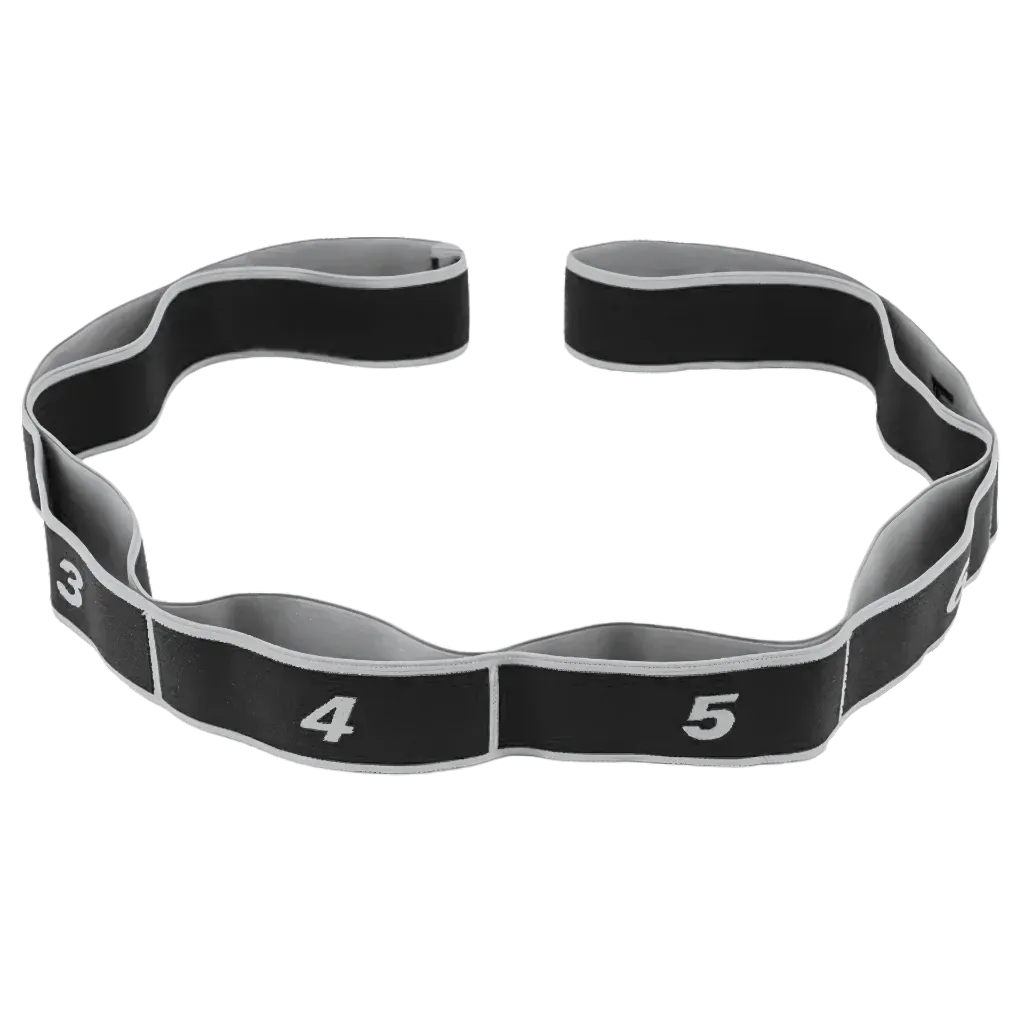 Stretch Strap With Loops For Flexibility Training - Gray
