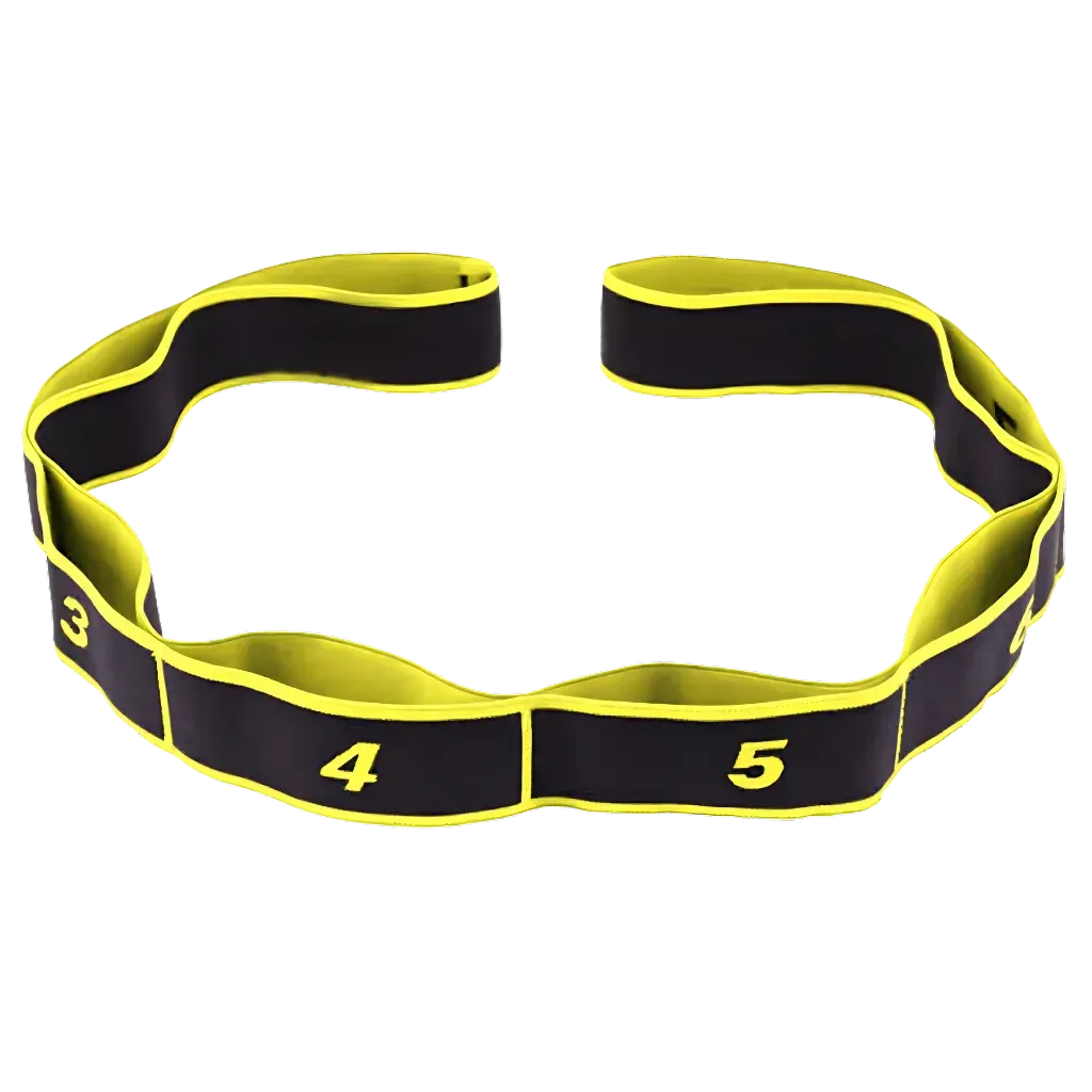 Stretch Strap With Loops For Flexibility Training - Yellow