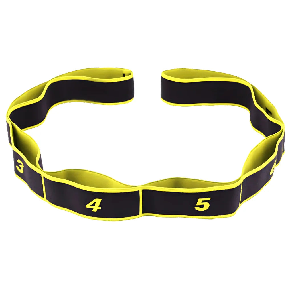 Stretch Strap With Loops For Flexibility Training - Yellow