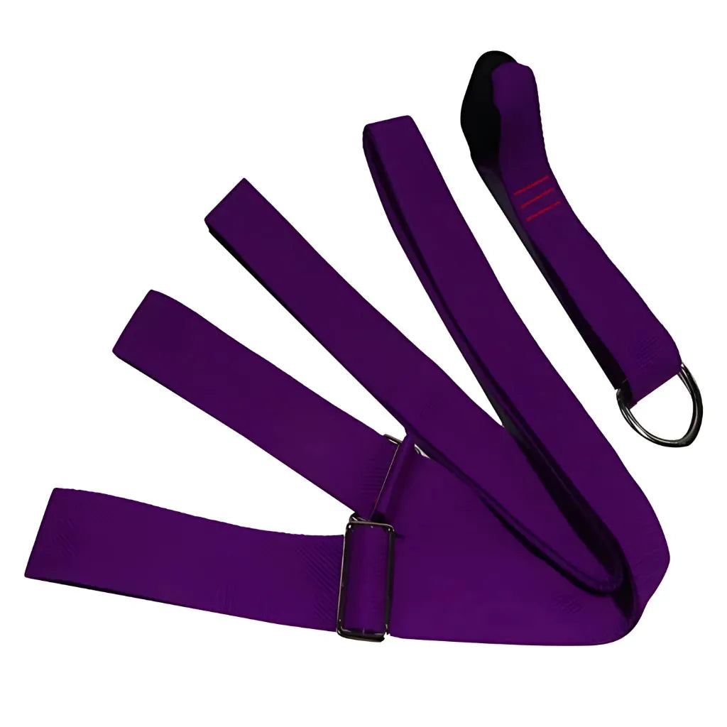 Stretching Exercise Strap For Flexibility Training - Purple