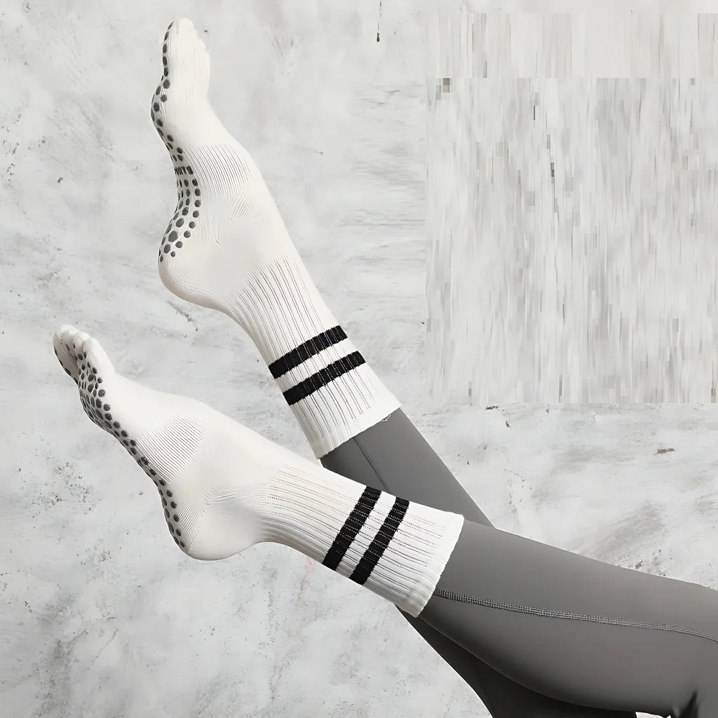 Striped Yoga Socks Toes With Non Slip And Breathable Fit
