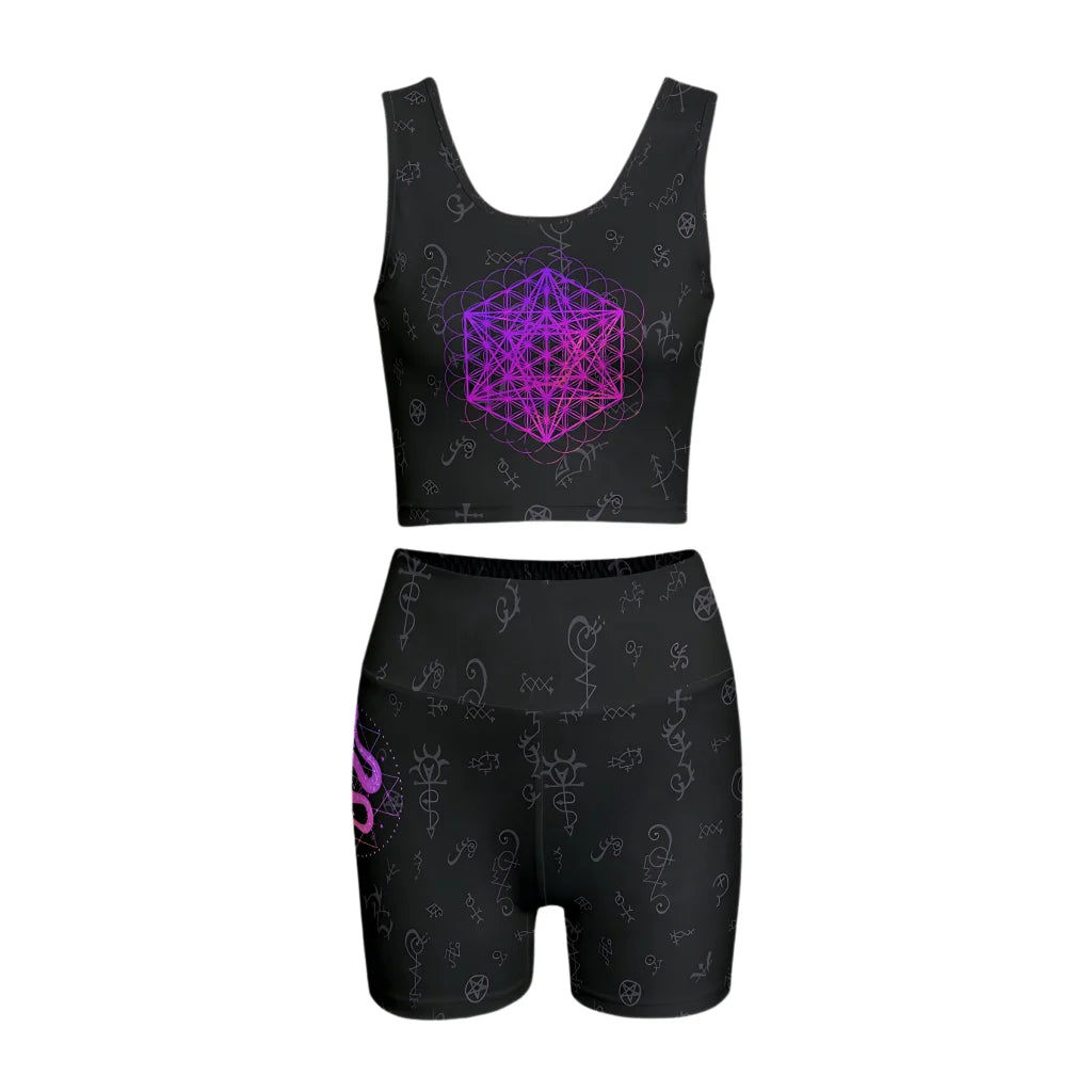 Tetra Soul Chakra Yoga Short Sets For Women - S