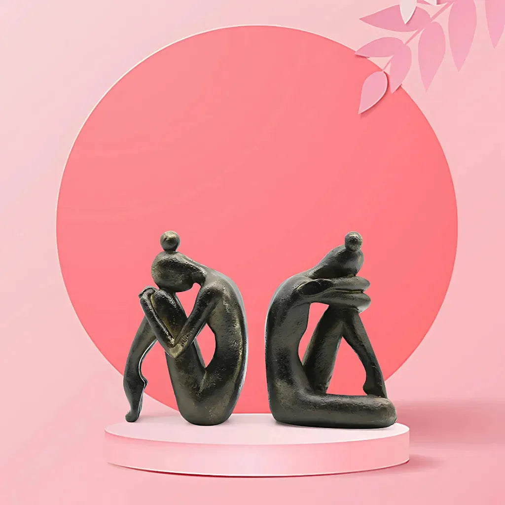 Thinker Pose Resin Yoga Sculpture Bookstop