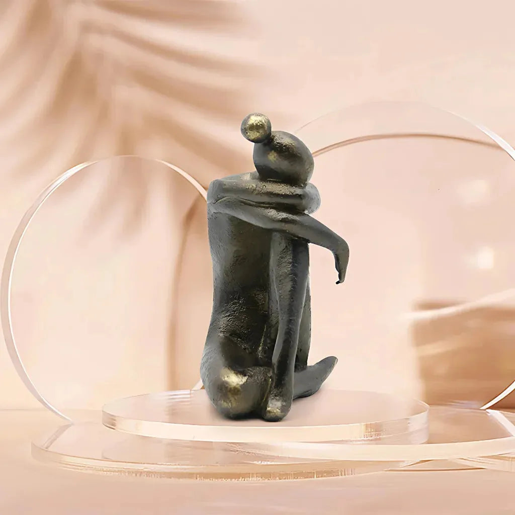 Thinker Pose Resin Yoga Sculpture Bookstop