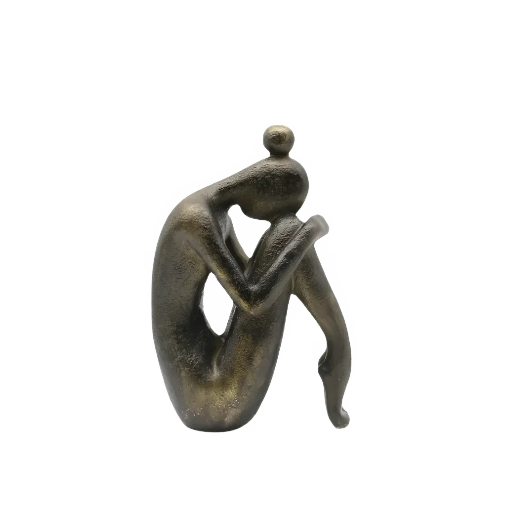 Thinker Pose Resin Yoga Sculpture Bookstop