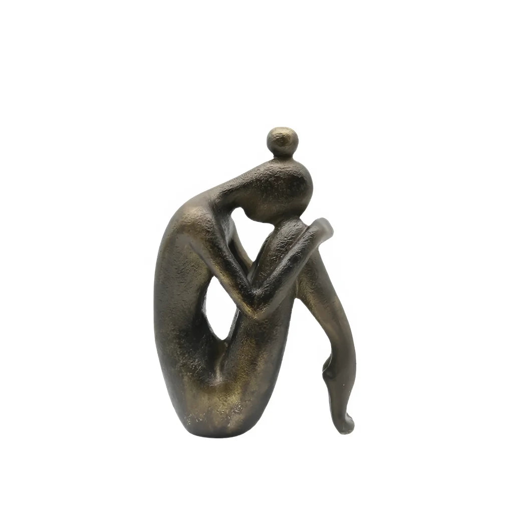 Thinker Pose Resin Yoga Sculpture Bookstop