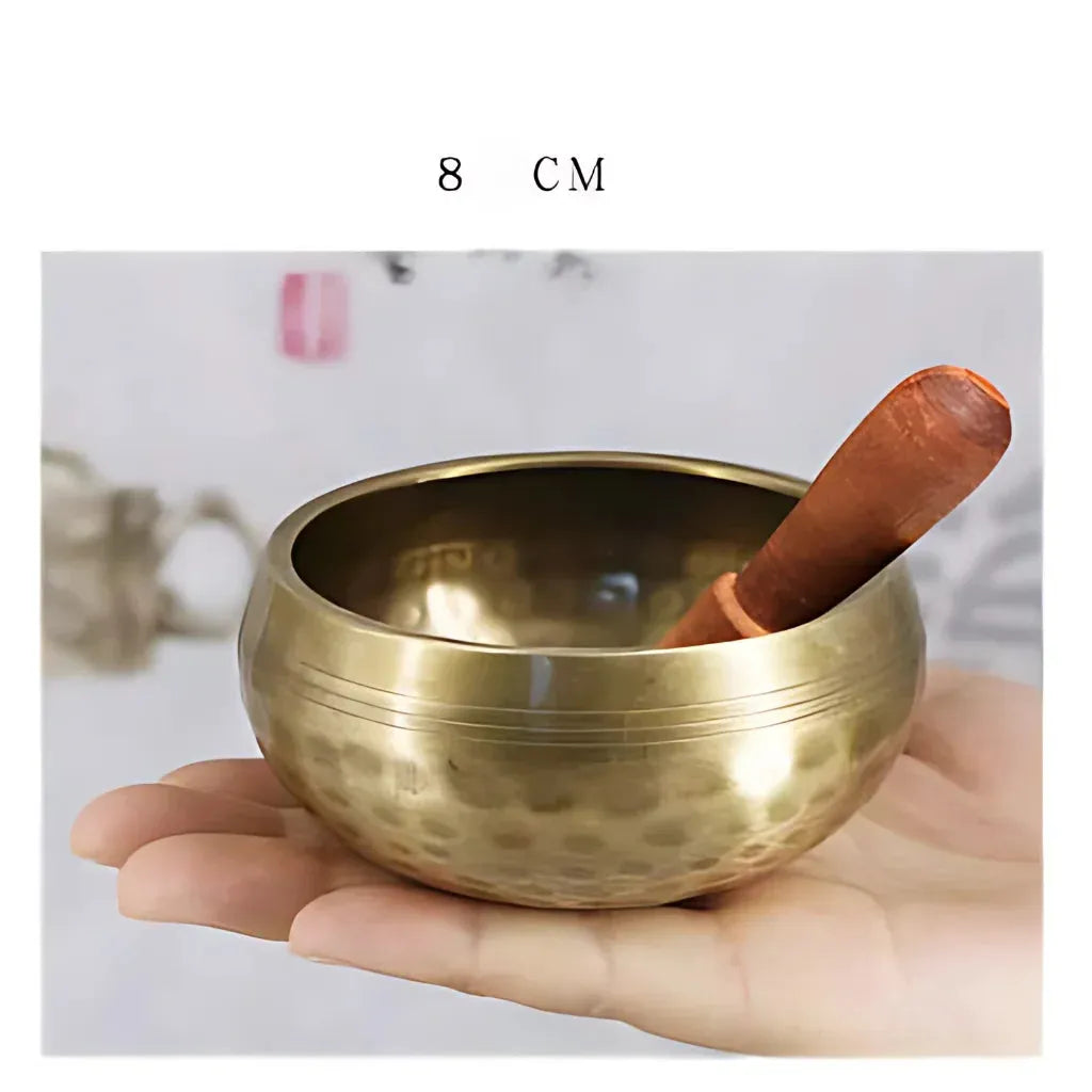 Tibetan Singing Bowls Healing Sound Tool - 8 cm(dia) Gold